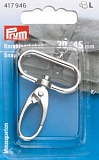 Карабин 30*40мм, сплав цинка, серебристый, Prym, 417946
