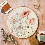Набор для вышивания Anchor "Meadow Floral" диаметр 26см, MEZ Венгрия, ALXE003