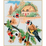 Набор для вышивания Anchor "Autumn Goldfinch" /Осенний Щегол/ 19,5*16,5см, MEZ Венгрия, PCE0506